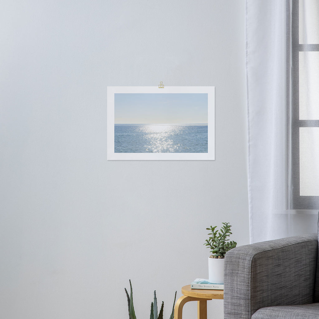 Electric Blue Ocean Art Print Gallery Image 3