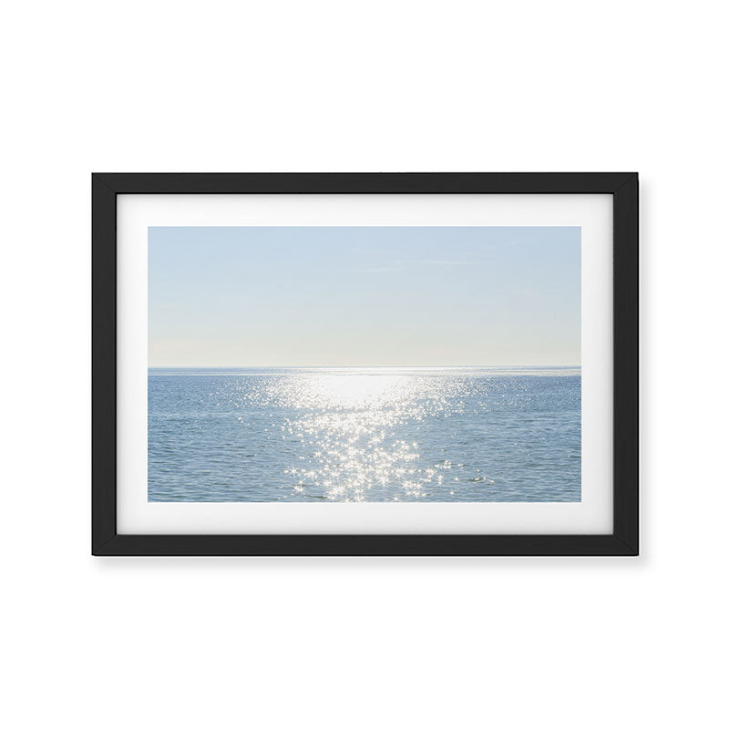 Electric Blue Ocean Framed Art Print
