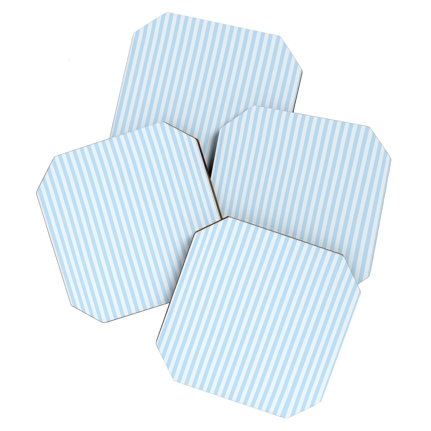 Baby Blue Stripes Coaster Gallery Image 1