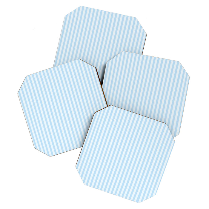 Baby Blue Stripes Coaster Gallery Image 1