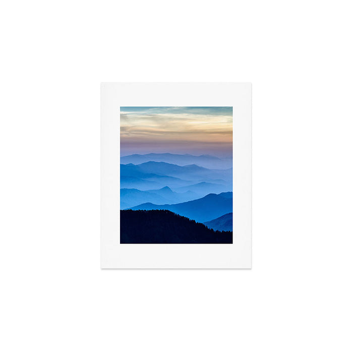 Beautiful Blue Sky Mountains Art Print Gallery Image 1
