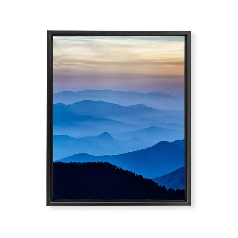 Beautiful Blue Sky Mountains Framed Canvas Print Gallery Image 6