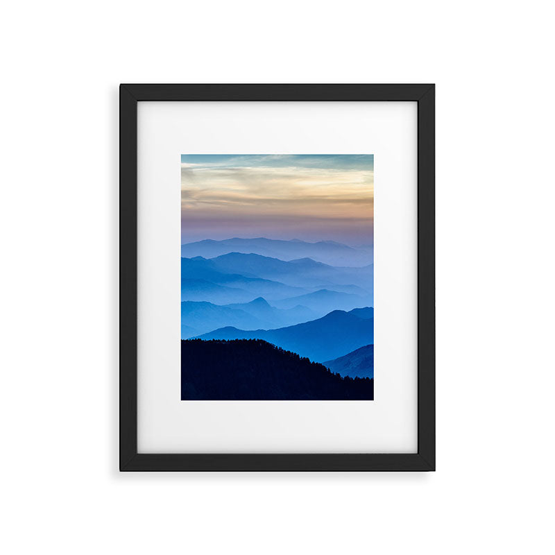 Beautiful Blue Sky Mountains Framed Art Print Gallery Image 5