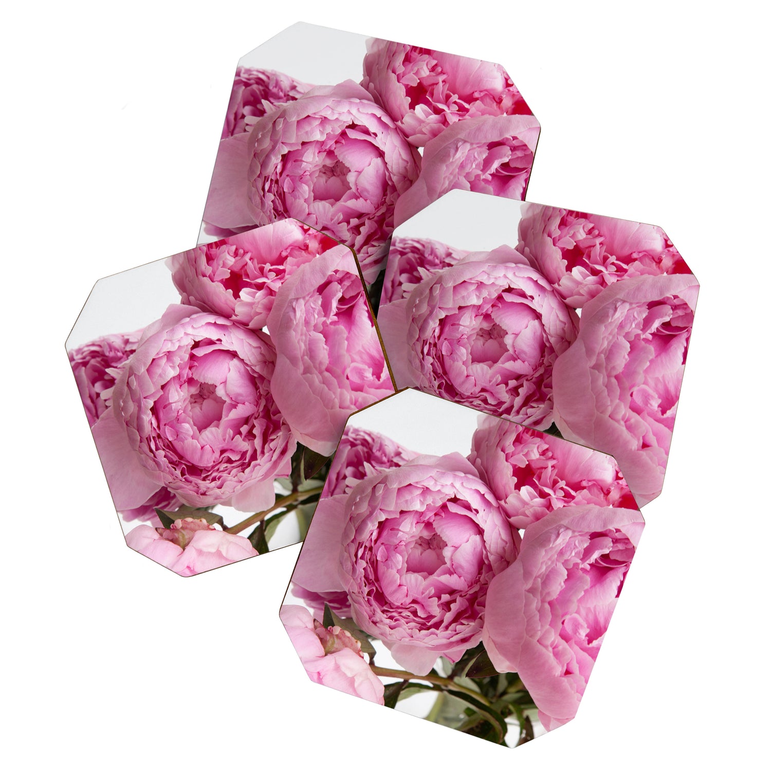 Blush Pink Peonies Coaster Gallery Image 1