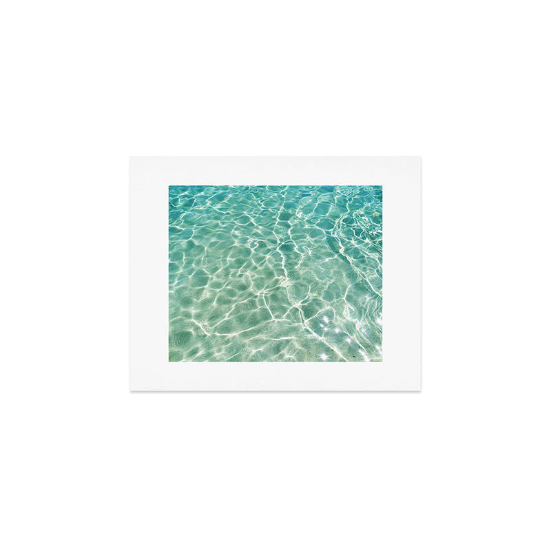 Clear Aqua Blue Ocean Water Art Print Gallery Image 1