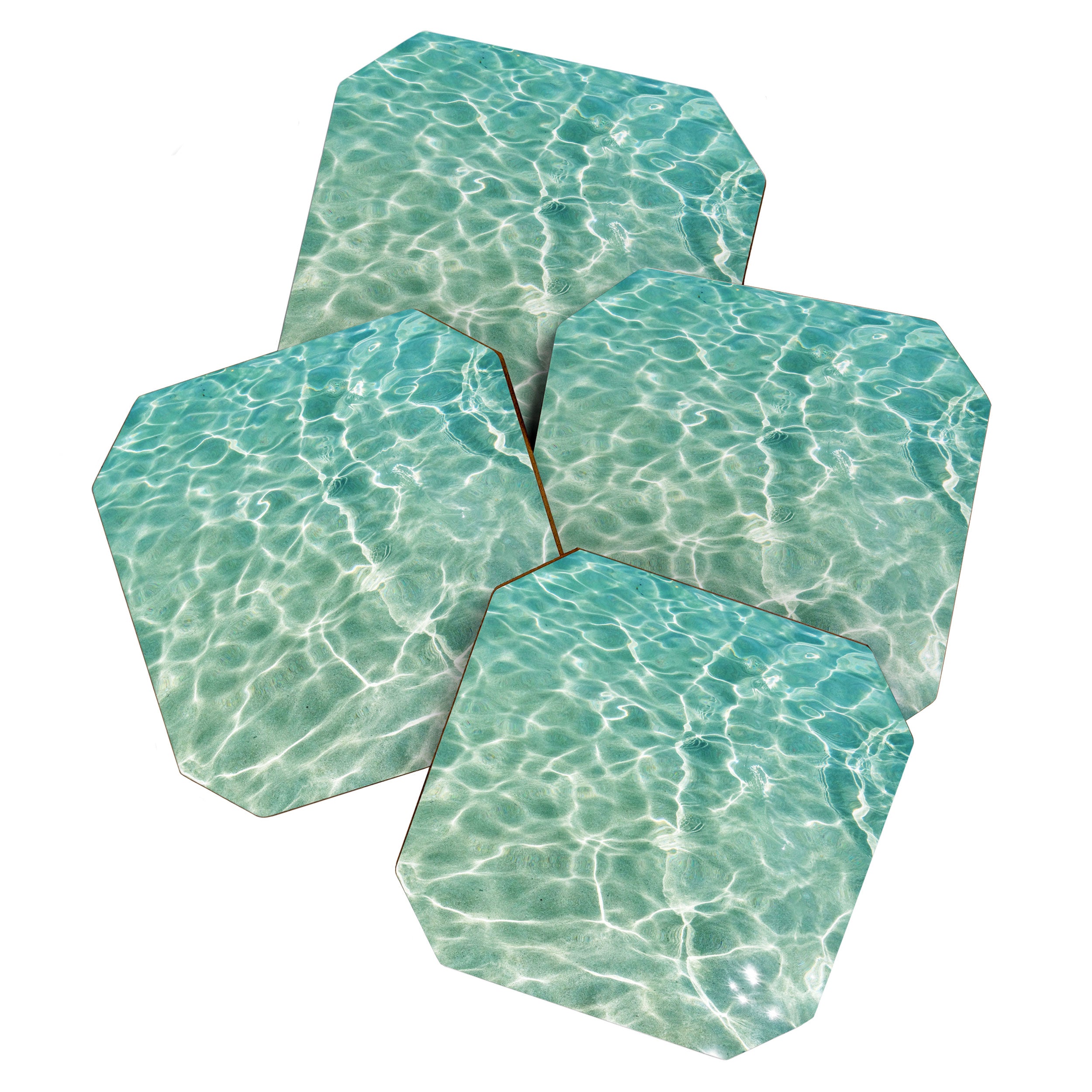 Clear Aqua Blue Ocean Water Coaster Gallery Image 1