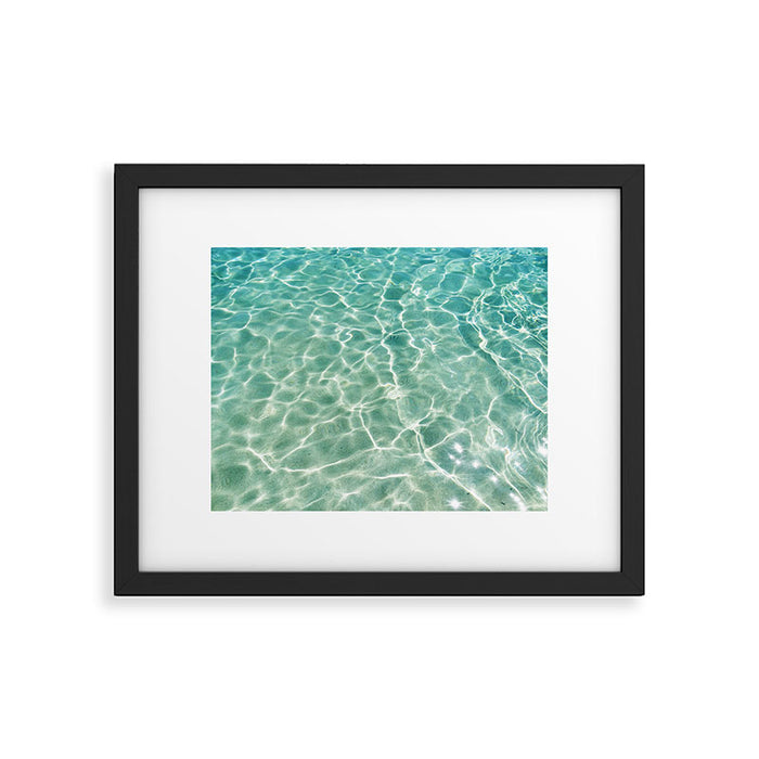 Clear Aqua Blue Ocean Water Framed Art Print Gallery Image 1