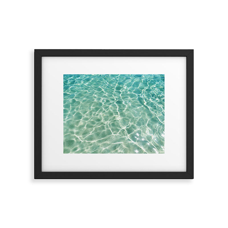 Clear Aqua Blue Ocean Water Framed Art Print Gallery Image 5