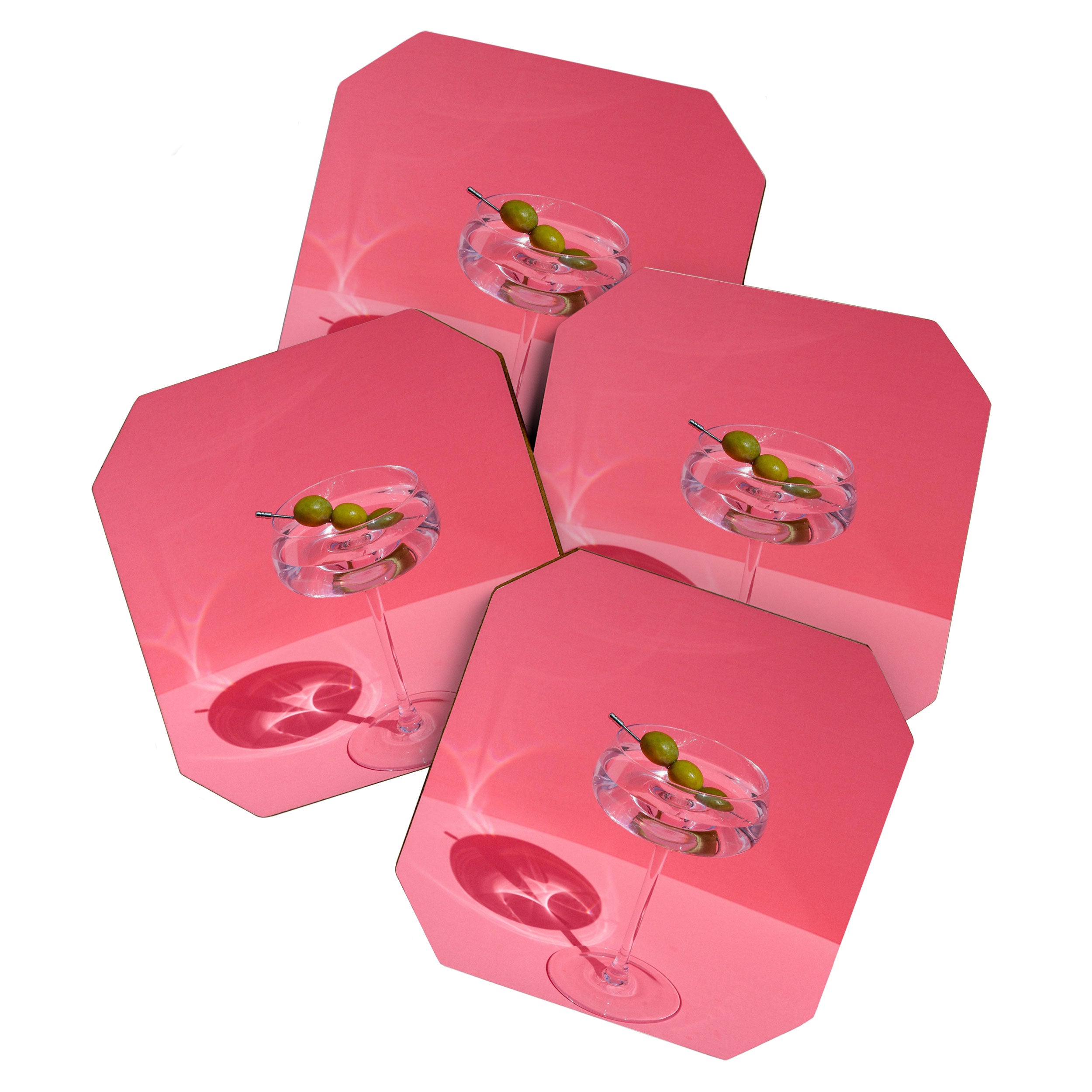 Hot Pink Martini Coaster Gallery Image 1