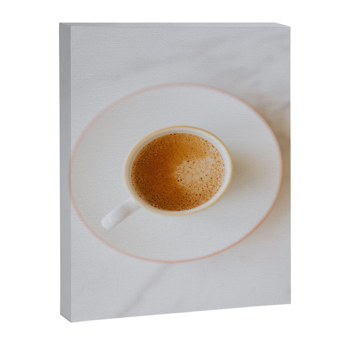 Latte, White Marble Canvas Print Gallery Image 1