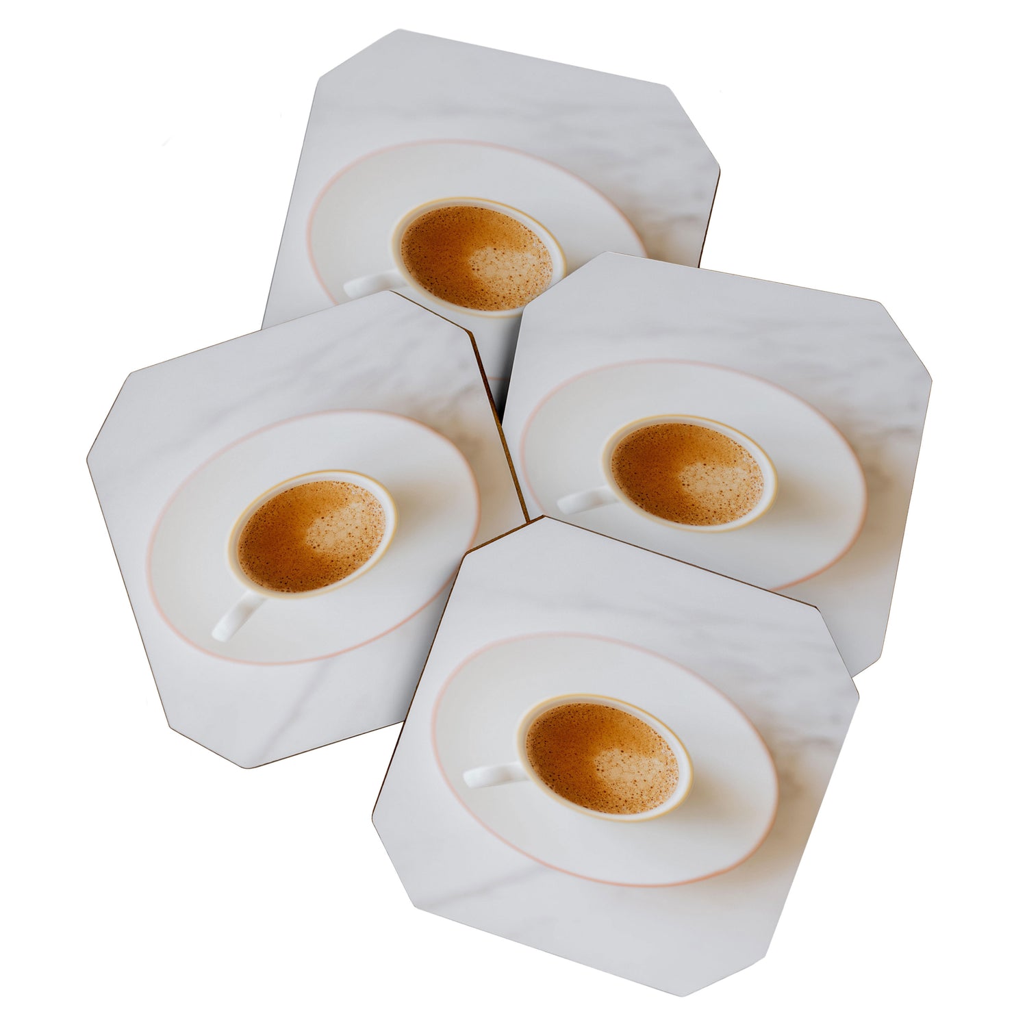 Latte, White Marble Coaster Gallery Image 1
