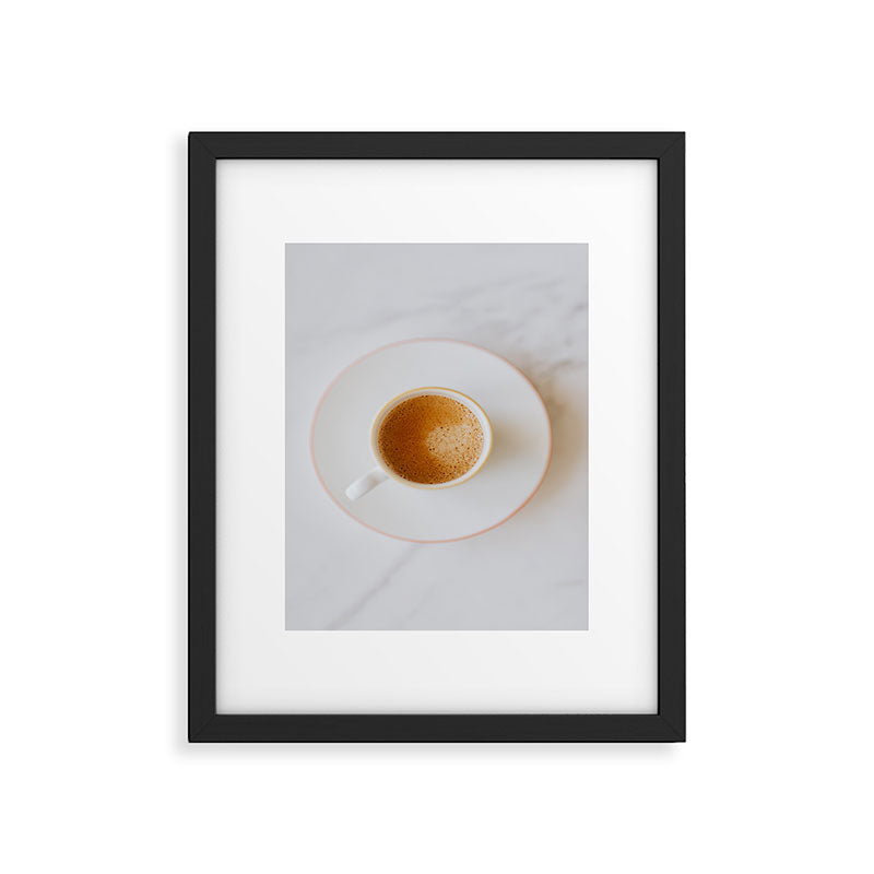 Latte, White Marble Framed Art Print Gallery Image 4