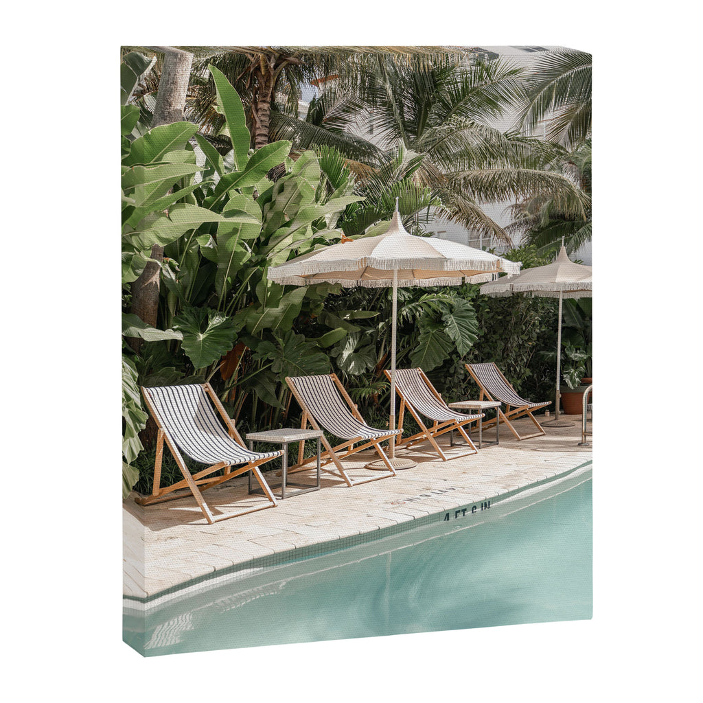 Miami Beach, Florida, Poolside Palm Trees Canvas Print Gallery Image 6