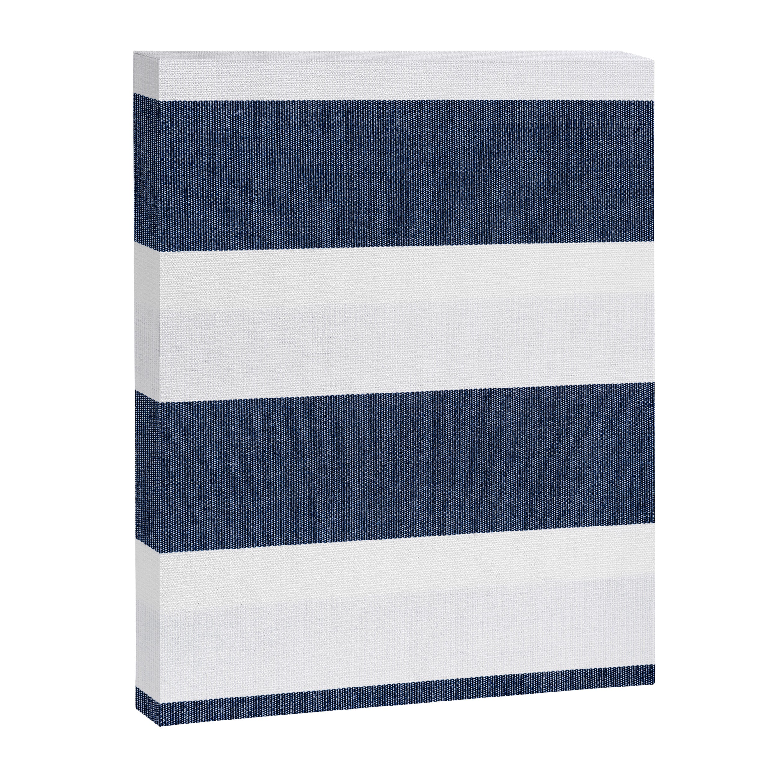 Nautical Blue & White Stripes Canvas Print Gallery Image 6