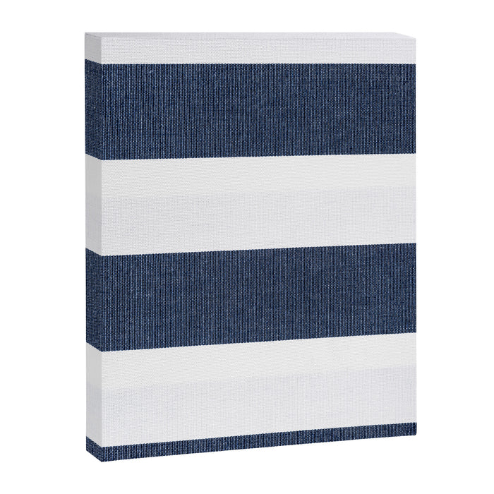 Nautical Blue & White Stripes Canvas Print Gallery Image 1