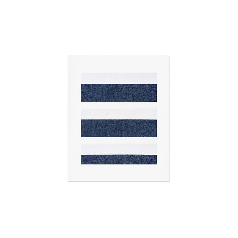 Nautical Blue & White Stripes Art Print Gallery Image 1
