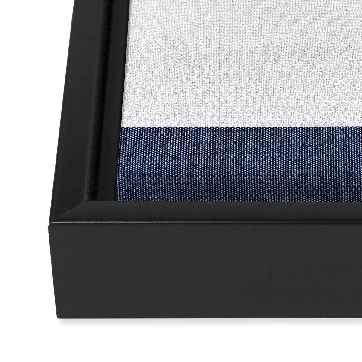 Nautical Blue & White Stripes Framed Canvas Print Gallery Image 3