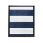 Nautical Blue & White Stripes Framed Canvas Print Gallery Image 6