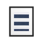 Nautical Blue & White Stripes Framed Art Print Gallery Image 5