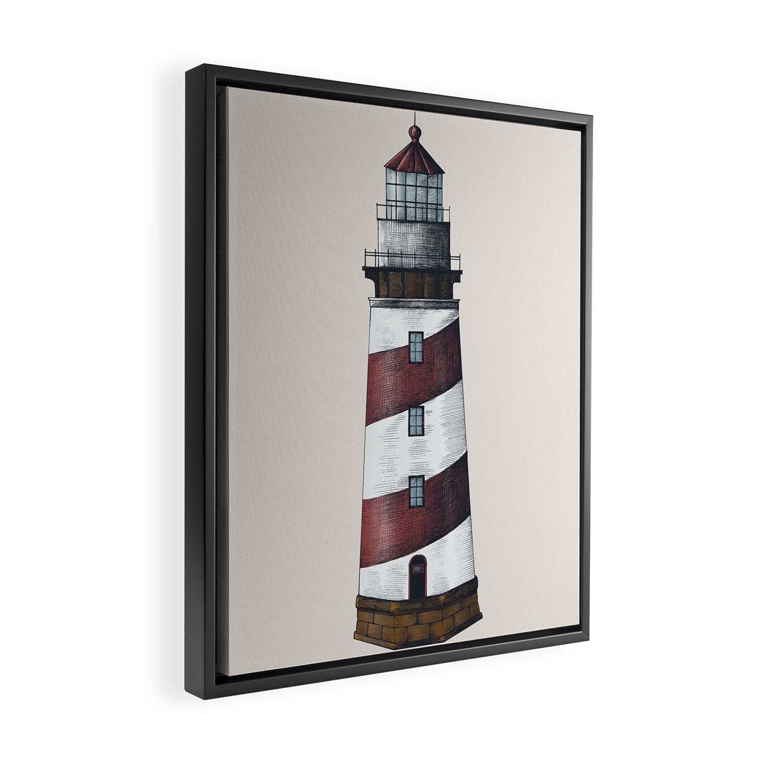 Nautical Light House Framed Canvas Print Gallery Image 2