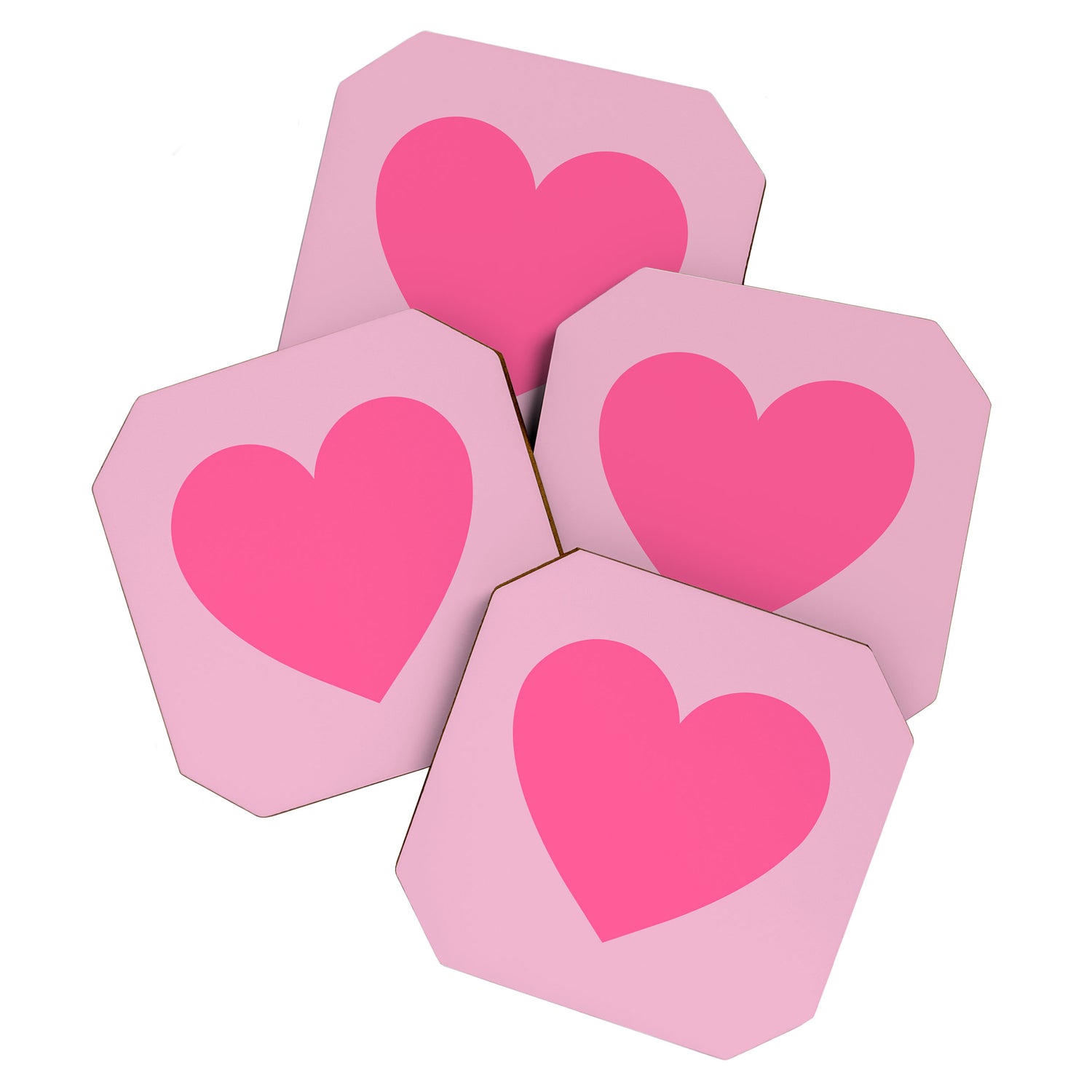 Pink Heart Coaster Gallery Image 1