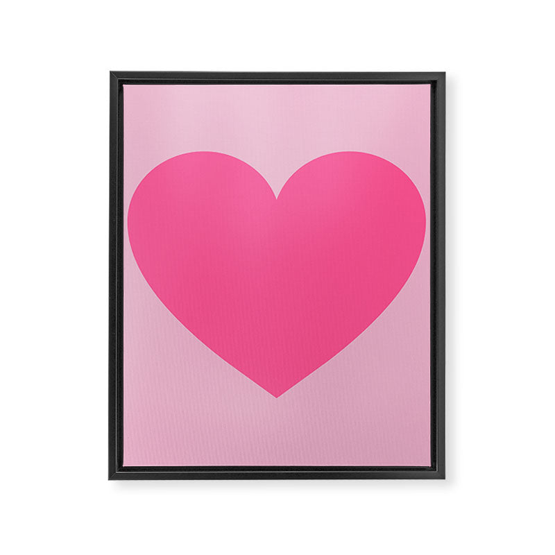 Pink Heart Framed Canvas Print Gallery Image 8