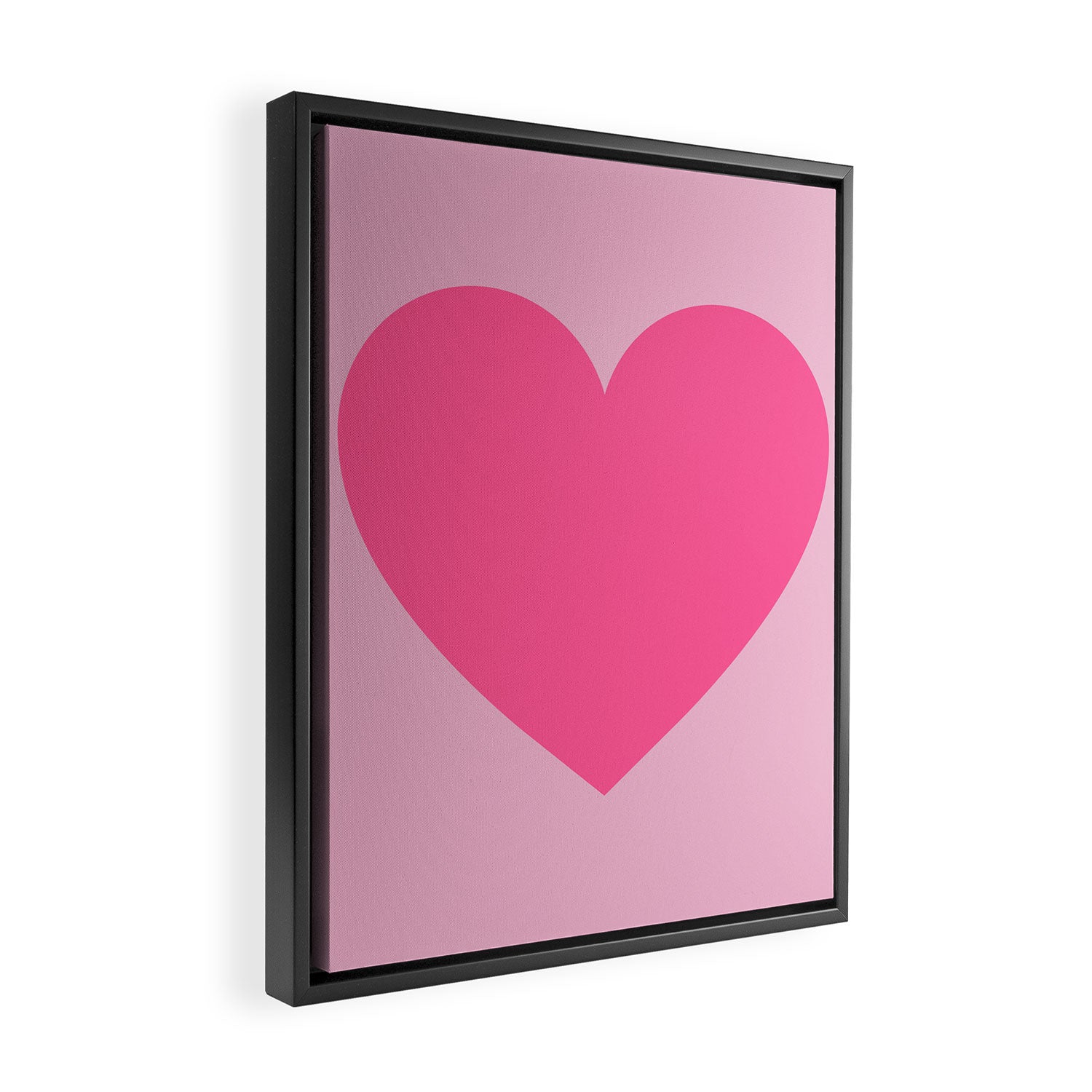 Pink Heart Framed Canvas Print Gallery Image 2