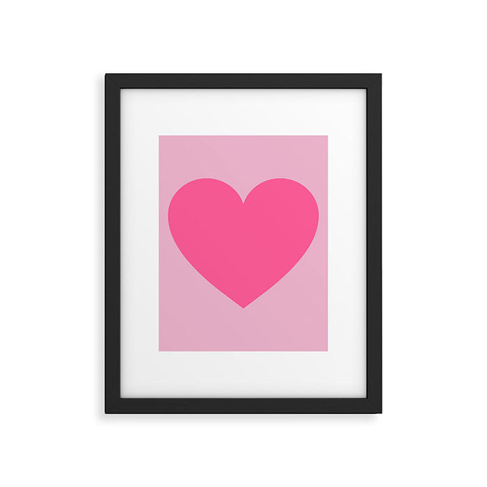 Pink Heart Framed Art Print Gallery Image 1