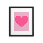 Pink Heart Framed Art Print Gallery Image 6