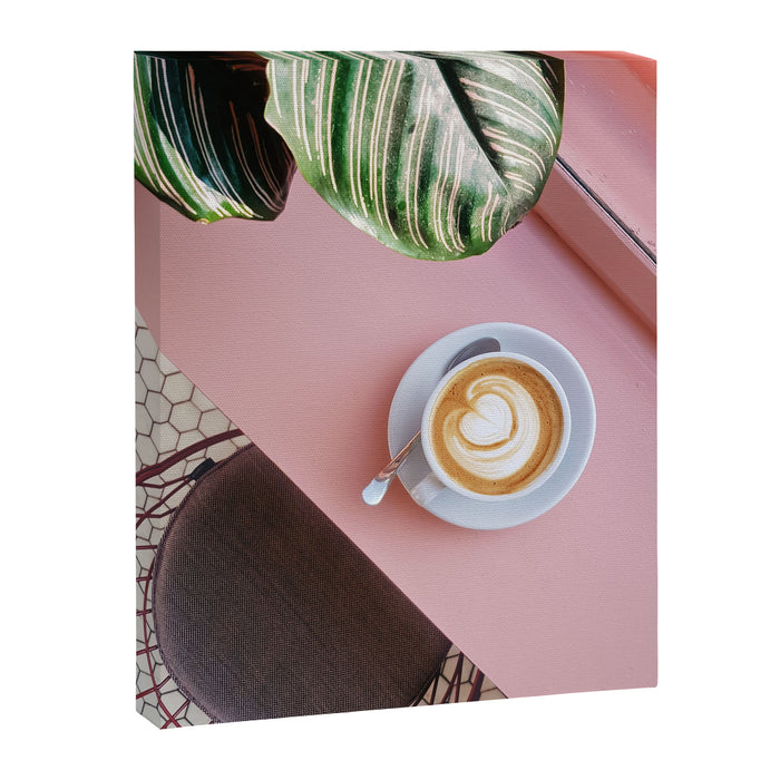 Pink Latte Coffee Shop Canvas Print Gallery Image 1