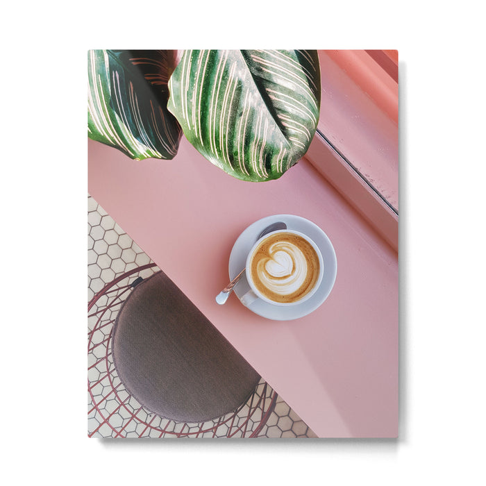 Pink Latte Coffee Shop Metal Print Gallery Image 1