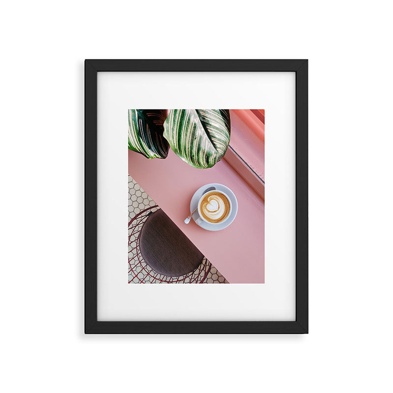 Pink Latte Coffee Shop Framed Art Print Gallery Image 5