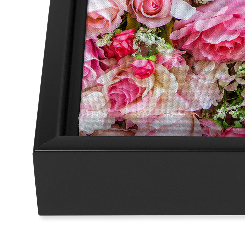 Pink & Red Roses Framed Canvas Print Gallery Image 3
