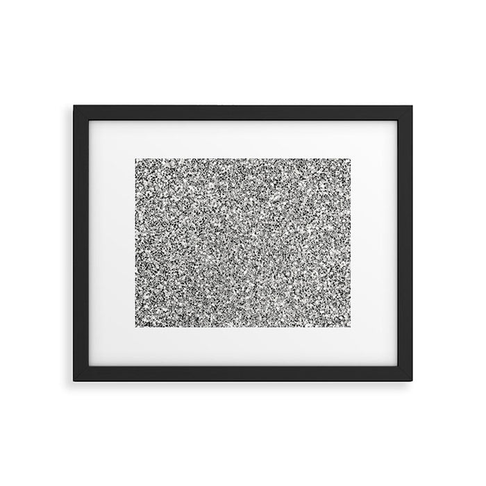 Silver Glitter Framed Art Print Gallery Image 1