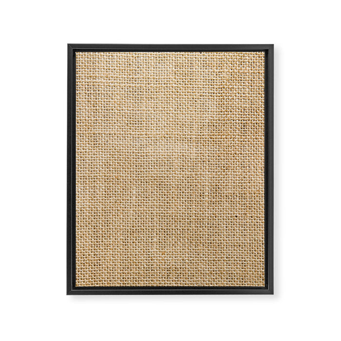 Burlap Fabric Framed Canvas Print Gallery Image 1