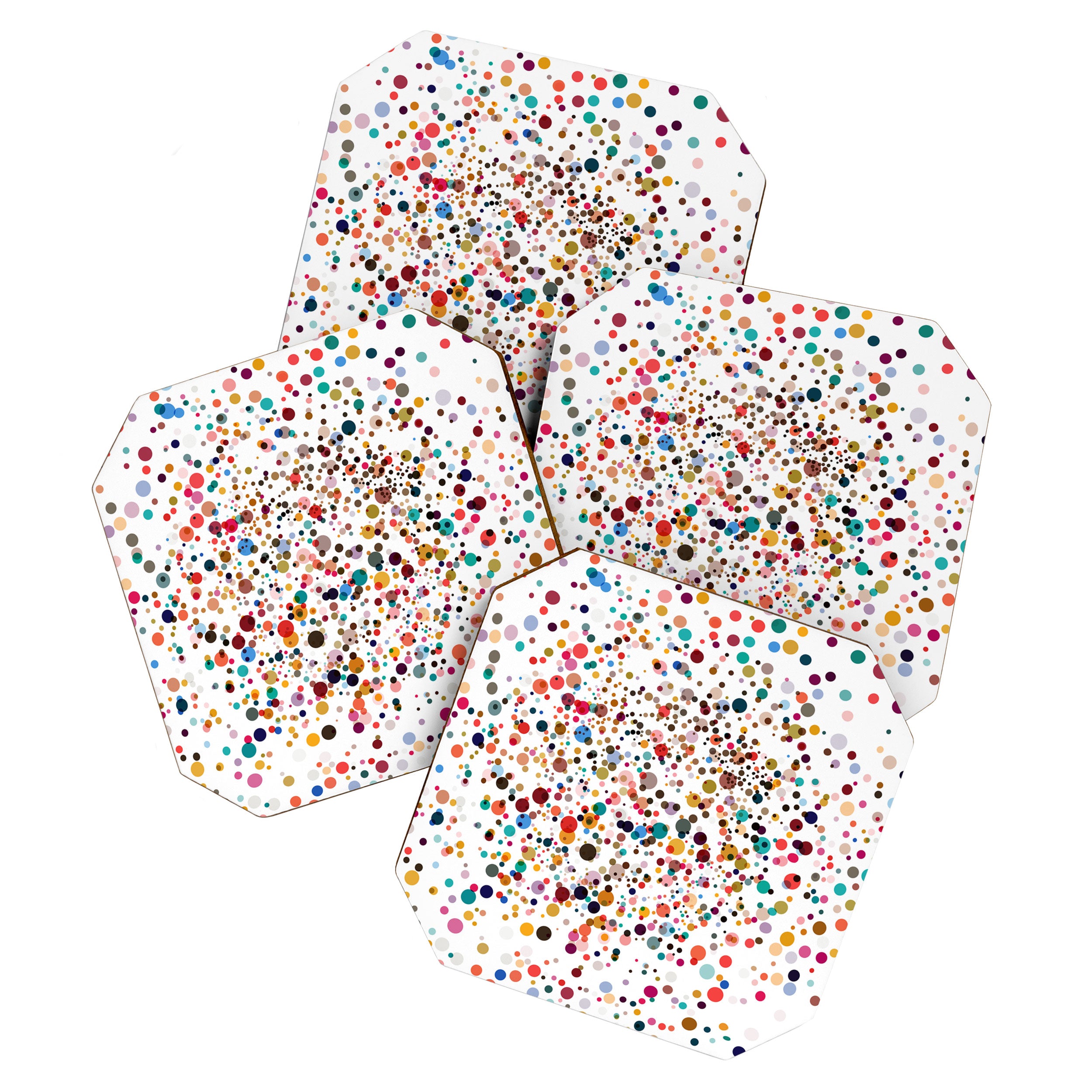 Colorful Splatter Confetti #3 Coaster Gallery Image 1