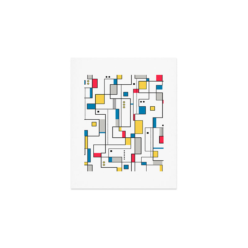 New Mondrian Design Art Print Gallery Image 1