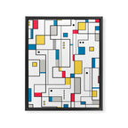 New Mondrian Design Framed Canvas Print Gallery Image 8
