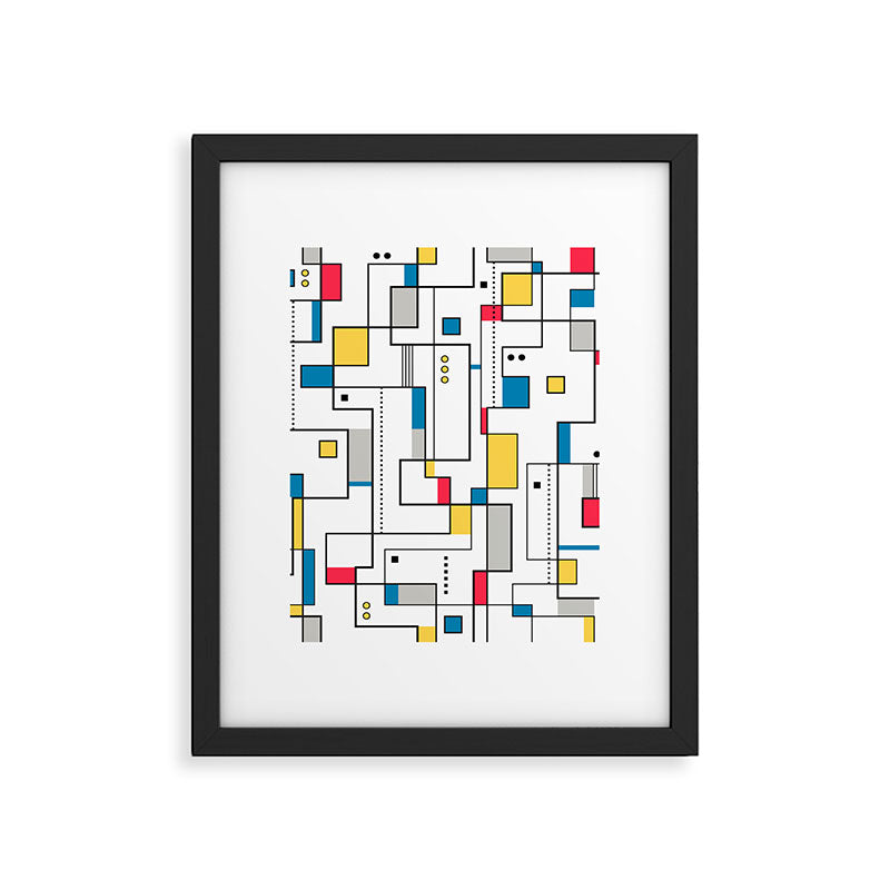 New Mondrian Design Framed Art Print Gallery Image 6