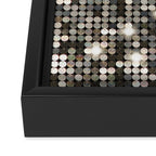 Silver Metallic Glitter sequins Framed Canvas Print Gallery Image 3