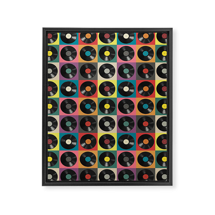 Vinyl Record Framed Canvas Print Gallery Image 1