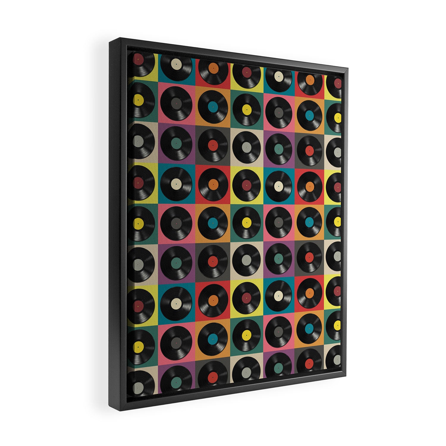 Vinyl Record Framed Canvas Print Gallery Image 2