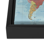 World Map Framed Canvas Print Gallery Image 3