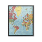 World Map Framed Canvas Print Gallery Image 6
