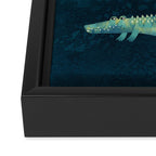 Alligator - or maybe Crocodile Framed Canvas Print Gallery Image 3