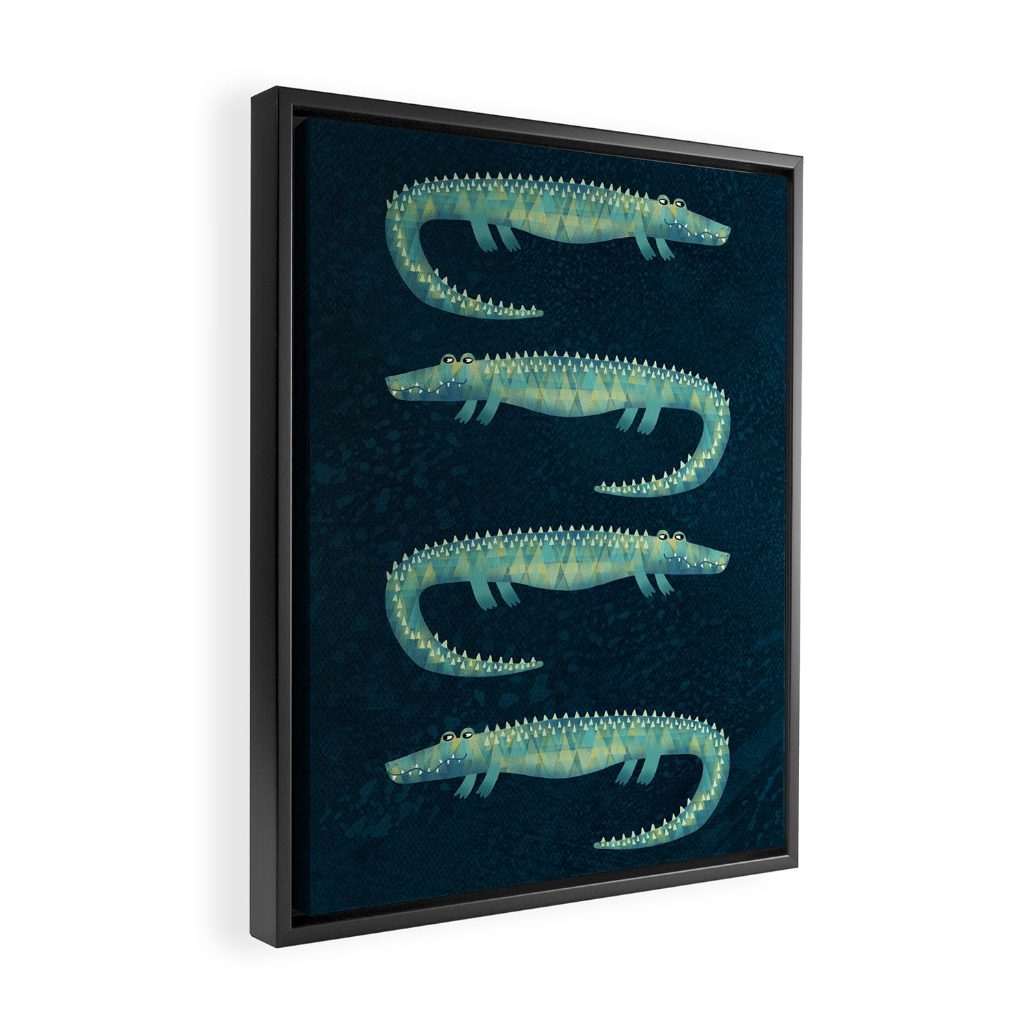Alligator - or maybe Crocodile Framed Canvas Print Gallery Image 2