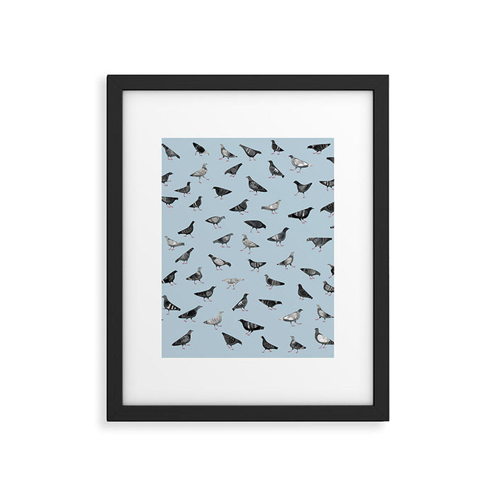 Pigeons Doing Pigeon Things Framed Art Print Gallery Image 1