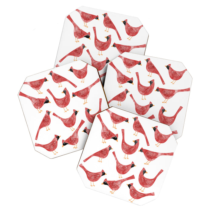 Red  Cardinal Birds Coaster Gallery Image 1