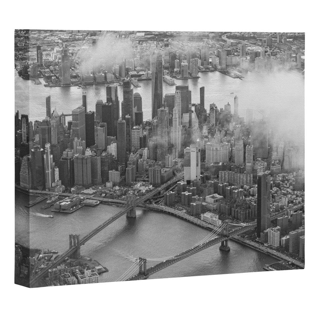 Manhattan Through The Clouds Canvas Print Gallery Image 1