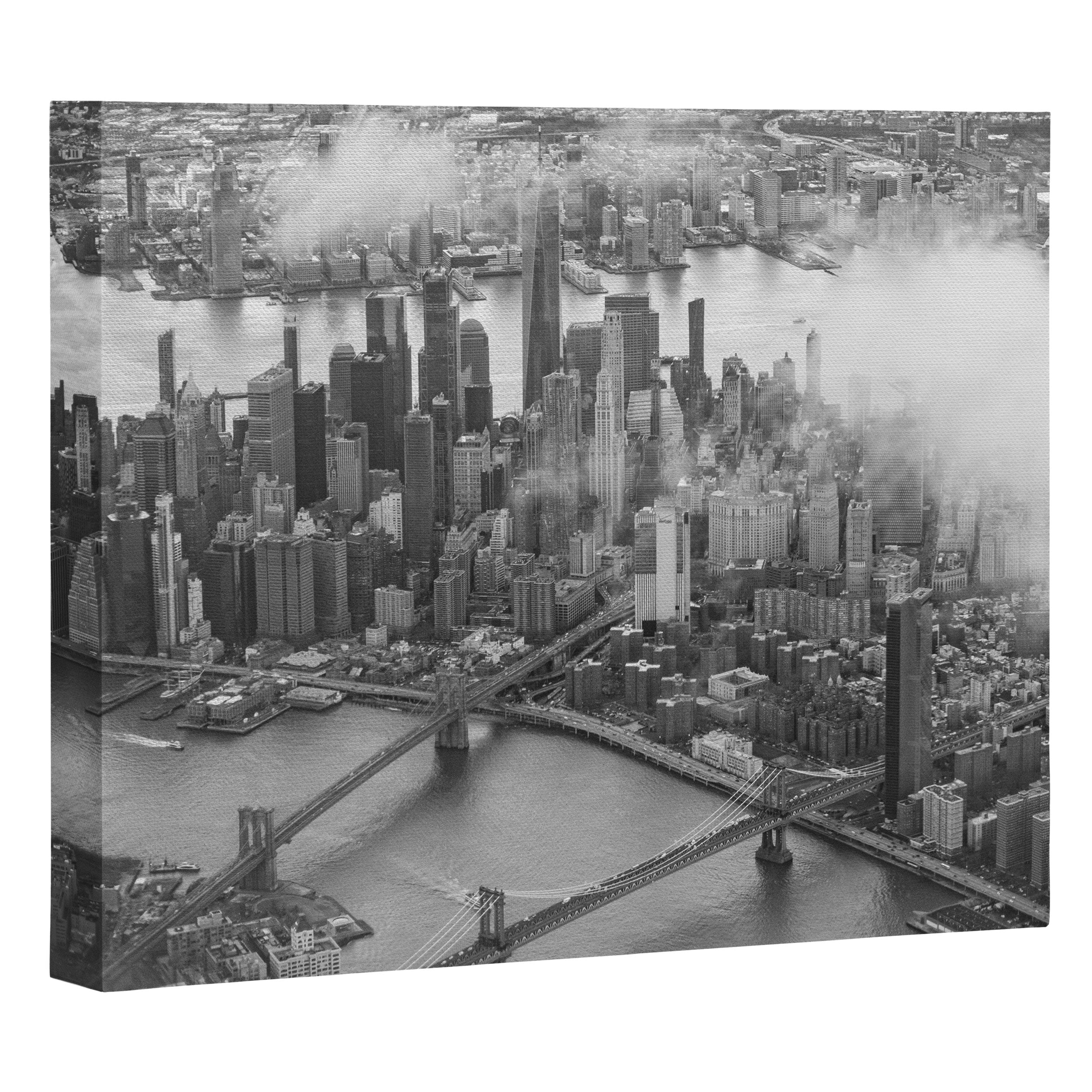 Manhattan Through The Clouds Canvas Print Gallery Image 3